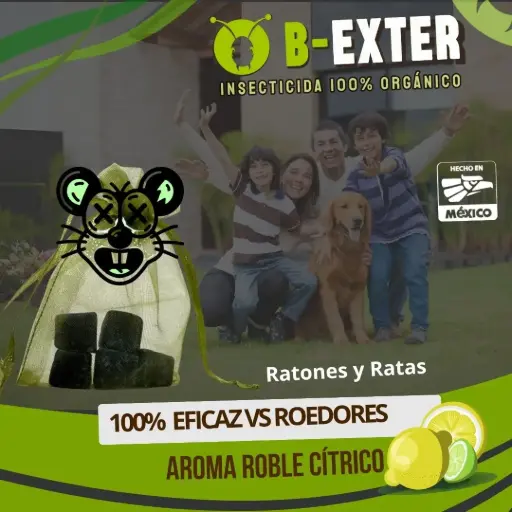 Rat-Ex - 5 pastillas mata ratas y ratones B-EXTER®